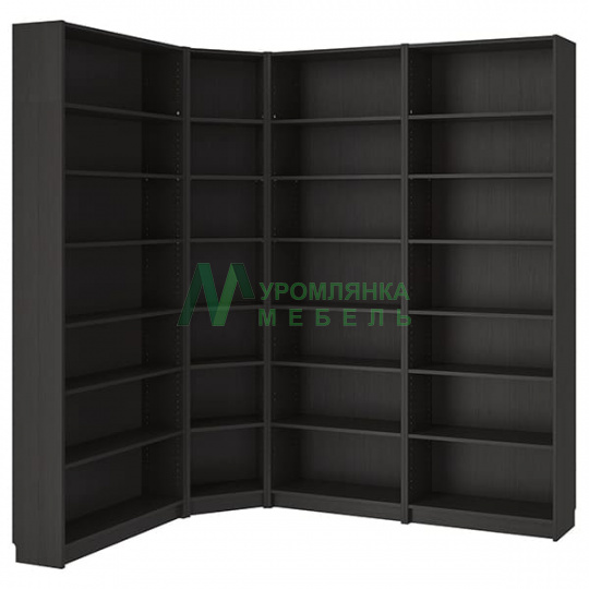 Стеллаж книжный угловой в библиотеку