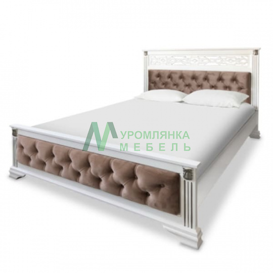 Кровать  с мягким изголовьем Мальта